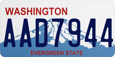 WA license plate AAD7944