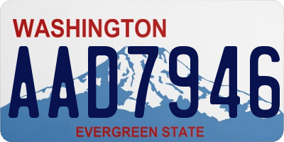 WA license plate AAD7946