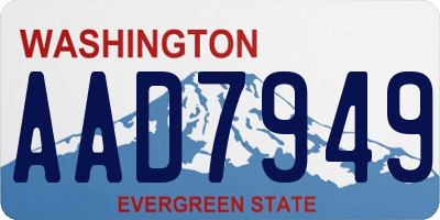 WA license plate AAD7949