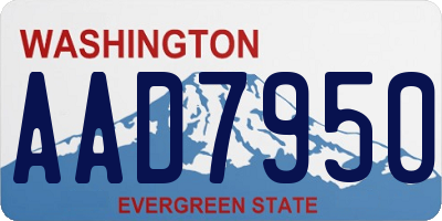 WA license plate AAD7950