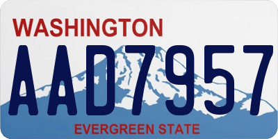 WA license plate AAD7957