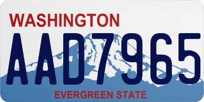 WA license plate AAD7965