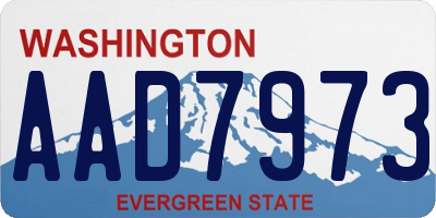 WA license plate AAD7973