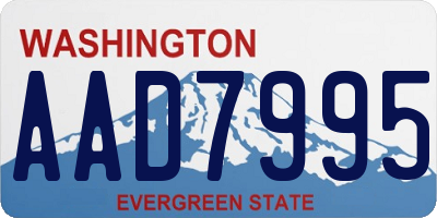 WA license plate AAD7995