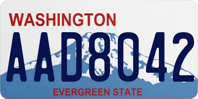 WA license plate AAD8042