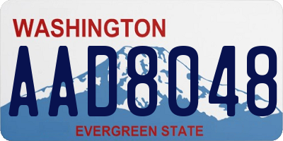 WA license plate AAD8048