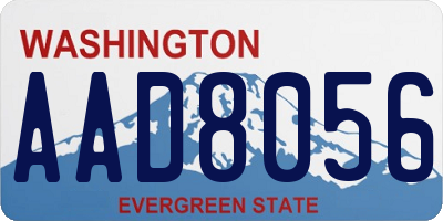 WA license plate AAD8056