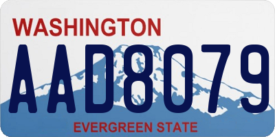 WA license plate AAD8079