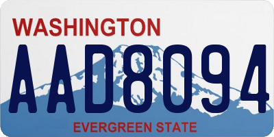 WA license plate AAD8094