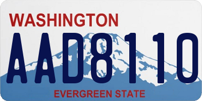 WA license plate AAD8110