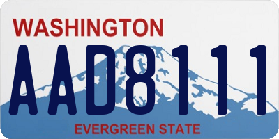 WA license plate AAD8111