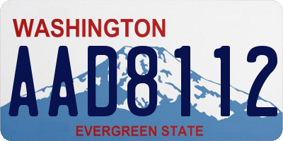 WA license plate AAD8112