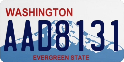 WA license plate AAD8131