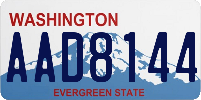 WA license plate AAD8144