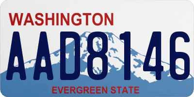 WA license plate AAD8146