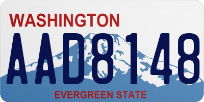 WA license plate AAD8148