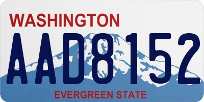 WA license plate AAD8152