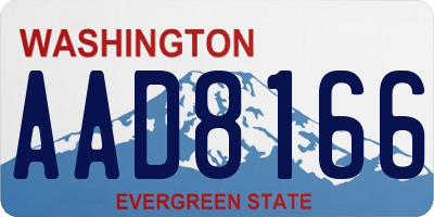 WA license plate AAD8166