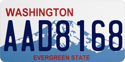 WA license plate AAD8168