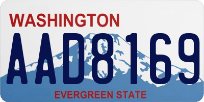 WA license plate AAD8169