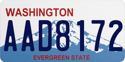 WA license plate AAD8172