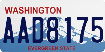 WA license plate AAD8175