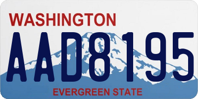 WA license plate AAD8195