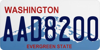 WA license plate AAD8200