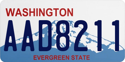 WA license plate AAD8211
