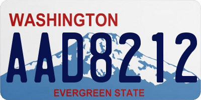 WA license plate AAD8212