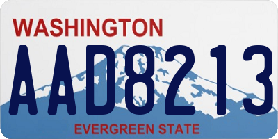 WA license plate AAD8213