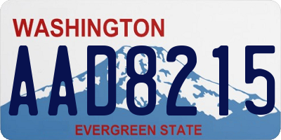 WA license plate AAD8215