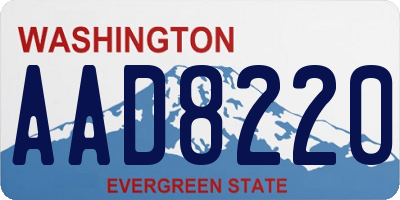 WA license plate AAD8220
