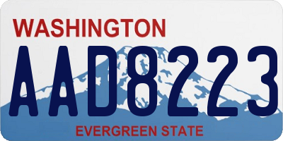 WA license plate AAD8223