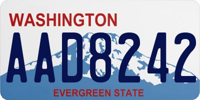 WA license plate AAD8242