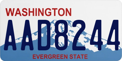 WA license plate AAD8244