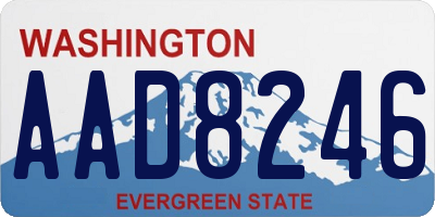 WA license plate AAD8246