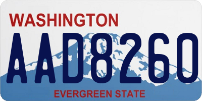 WA license plate AAD8260