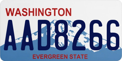 WA license plate AAD8266
