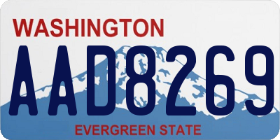 WA license plate AAD8269