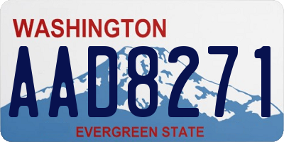 WA license plate AAD8271