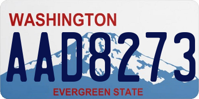 WA license plate AAD8273