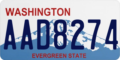 WA license plate AAD8274