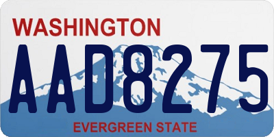 WA license plate AAD8275