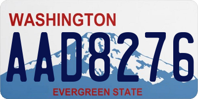 WA license plate AAD8276