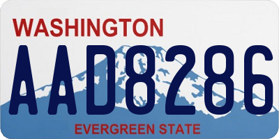 WA license plate AAD8286