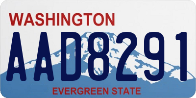 WA license plate AAD8291