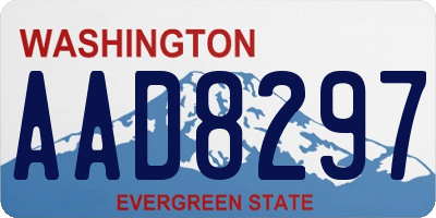 WA license plate AAD8297