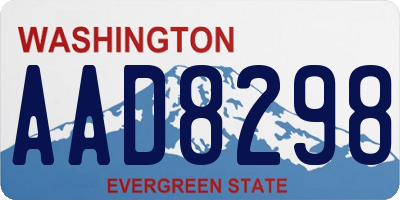WA license plate AAD8298