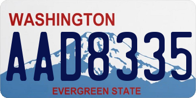 WA license plate AAD8335